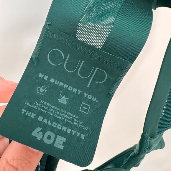 CUUP NWT The Balconette Mesh Bra in Serpentine // 40E - Picture 3 of 7